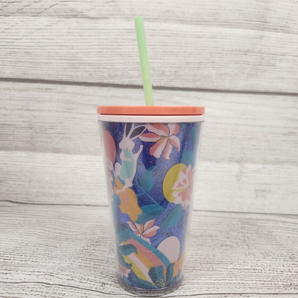 Starbucks Glitter Floral Easter Grande Tumbler 16oz